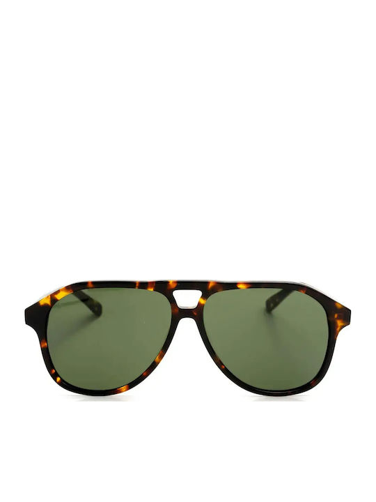Faos Men's Sunglasses with Brown Tartaruga Horn-Rimmed Frame