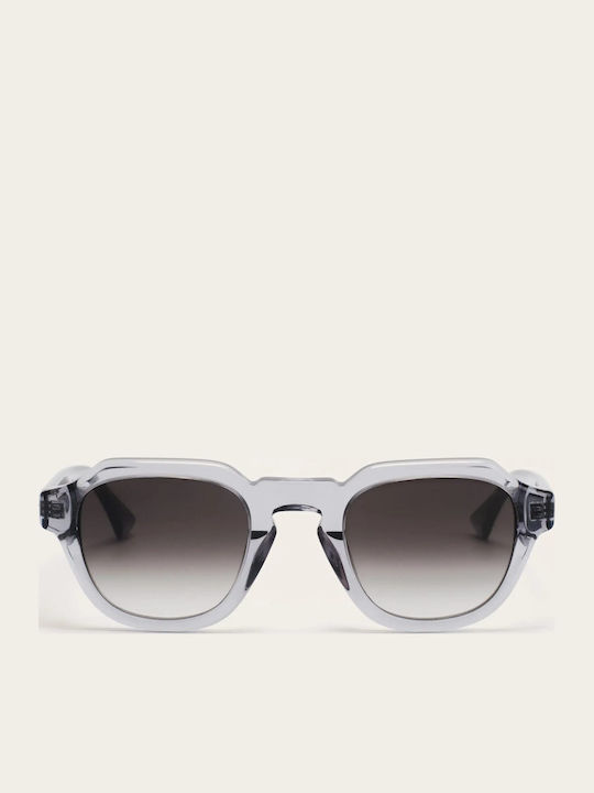 Zeus & Dione Unisex Sunglasses with Gray Horn-Rimmed Frame and Gradient Lens 501701