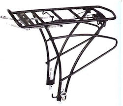 Luggage Rack 24-28'' Adjustable Aluminum Ib Black Black