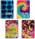 Logigraf Σπιράλ Τετράδια Ριγέ Β5 4 Θεμάτων Tie Dye 6τμχ