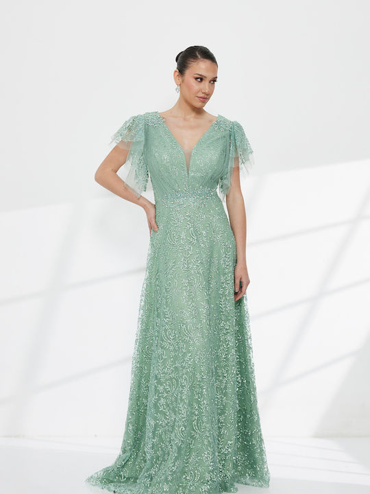 knee length dresses for ladies Dark green maxi halter summer party dress 5172 – Xiaolizi main image 0