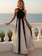 Summer Maxi Dress for Wedding / Christening Black and White