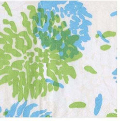 Xαρτοπετσέτες Cocktail Chrysanthemum Turquoise Lime 12.5x12.5cm Caspari 20 Tεμάχια Xαρτοπετσέτες Cocktail Chrysanthemum Turquoise Lime 12.5x12.5cm Caspari 20 Tεμάχια