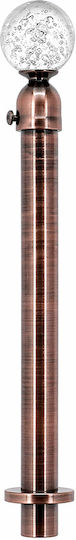 Extendable Metallic Single Curtain Pole Φ16mm 70-120cm Antique Bronze