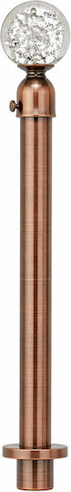 Extendable Metallic Single Curtain Pole Φ16mm 110-210cm Antique
