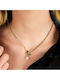 Karl Lagerfeld Necklace Name from Gold Plated Steel with Pearls
