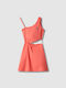 Girls Sleeveless Coral Dress