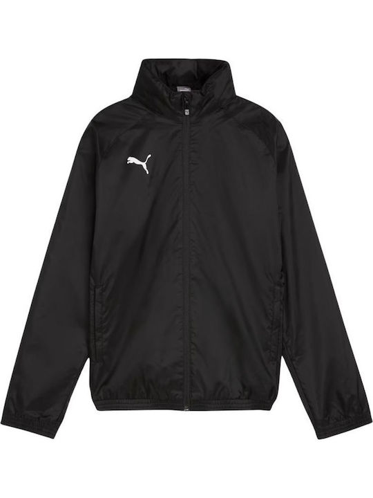 Athleisure Kids Cardigan with Hood Black Team Goal