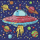 Mosaică cu Diamante Kids Cosmic Journey 30x30cm