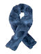 Women's Furry Blue Scarf