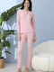 Lindros Summer Women's Pink Powder Pyjama Set