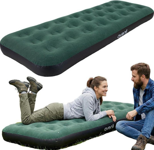 Jilong Inflatable Camping Air Mattress Single 191x73x22cm Green