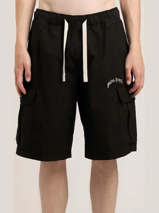Palm Angels Herren Shorts Cargo Schwarz Off Weiß