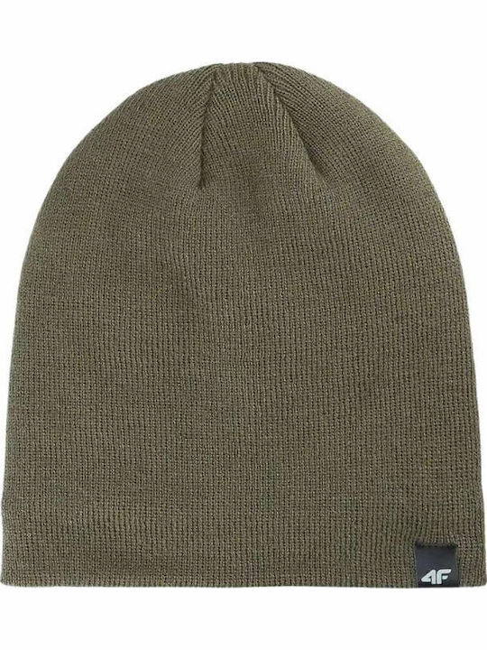 Beanie Ανδρικός Σκούφος Πλεκτός σε Χακί χρώμα