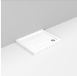 Ceramica Dolomite Ορθογώνια Πορσελάνινη Ντουζιέρα 100x80cm Λευκή