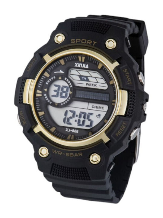 Digital Men's Watch 40mm Battery with Black Rub...