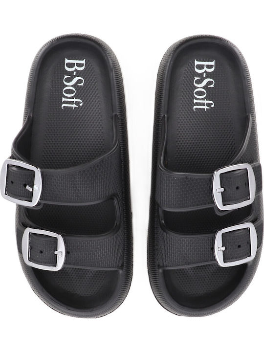 Women's Flip Flops in Style Sandals in Black Color 216/25002_MAΥΡΟ