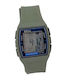 Digital Men's Watch 40mm Battery with Green Rubber Strap