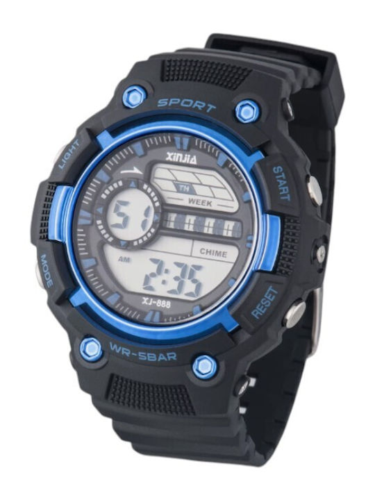 Digital Men's Watch 40mm Battery with Black Rub...