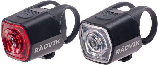 Radvik 92800595463 Επαναφορτιζόμενο Σετ Φώτα Ποδηλάτου