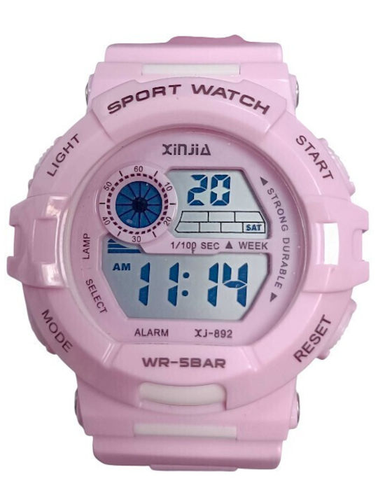 Battery Watch with Rubber Strap