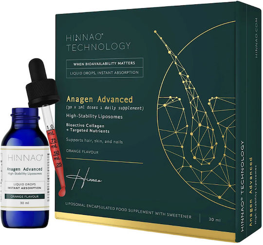 HINNAO Anagen Advanced Besondere Nahrungsergänzungsmittel Für Gesunde Haare 30ml Orange