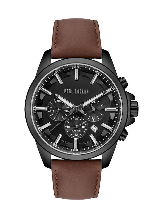 Paul Lorens Мъжки Часовник 44mm На Батерия с Ка...