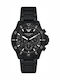 Michael Kors Emporio Armani Men's Watch 43mm Chronograph Battery with Black Metal Bracelet