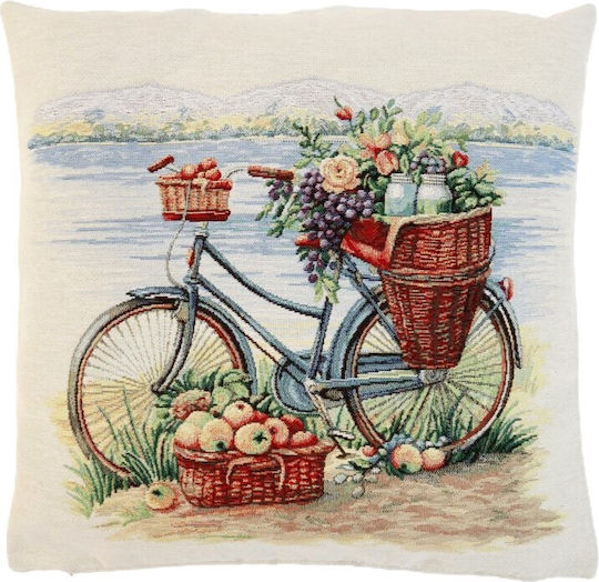 Dimeco Silk Fashion Mehrfarbiger Dekorativer Kissenbezug 45x45cm