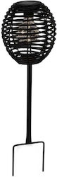 Progarden Schwarze Rattan Solarleuchten Ball Lampe Schwarz Progarden Schwarze Rattan Solarleuchten Ball Lampe Schwarz