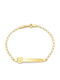 Daskalakis Kids Bracelet ID Made of 9K Gold