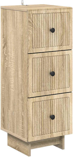 Sertar De Depozitare Din Lemn Cu 3 Sertare M33xL34.5xÎ90cm