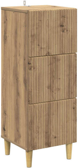 Comodă de Depozitare din Lemn cu 3 Sertare M33xL34.5xÎ90cm