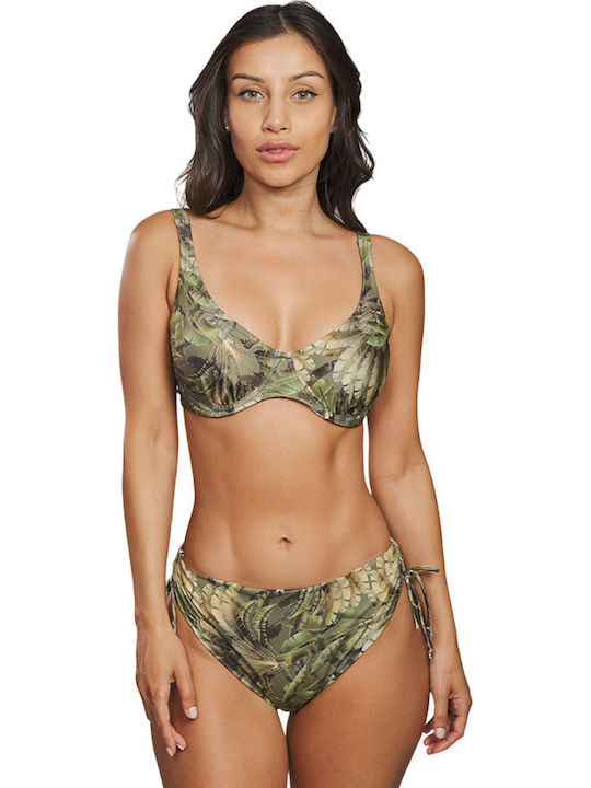 Bikini Σουτιέν D Cup με Ενίσχυση Πράσινο