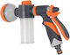 Wasserpistole Mehrzweck Schaumstoffbehälter 100ml 8 Verschiedene Funktionen Orange-Schwarz