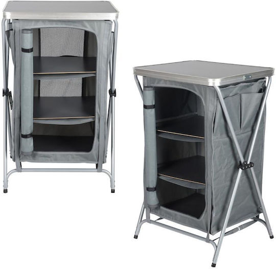 Enero Steel Wardrobe for Camping Foldable 60x51x98cm Gray