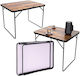 Enero Steel Table for Camping Folding in Case 80x60x70cm Black