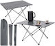 Enero Τραπέζι Αλουμινίου για Camping Πτυσσόμενο 68x46x40cm Γκρι
