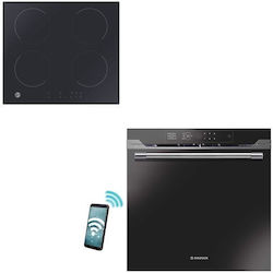 Hoover Unterbau-Backofen mit Kochfeldern Schwarz HI642CTT/1 / HODP0007BI