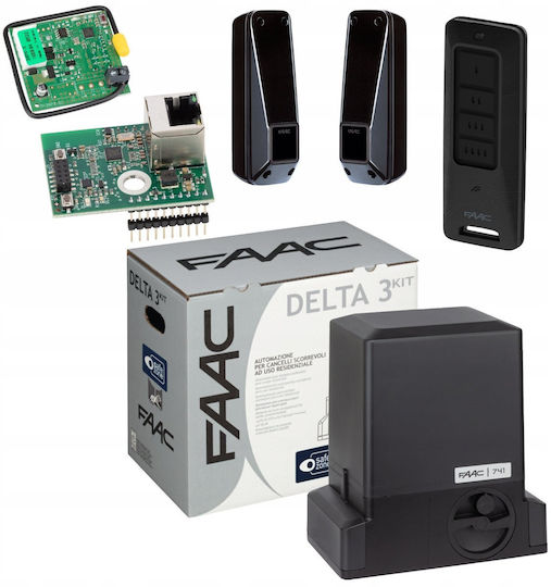 Delta 3 Smart Set Faac 741 Wi-fi+lan+ble Sliding Gates Up To 900kg