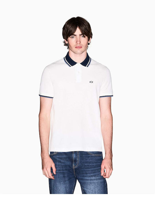 Armani Exchange Polo Μπλούζα Λευκή Armani Exchange Polo Μπλούζα Λευκή