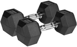 Rebel Set De Haltere Hexagonale Din Cauciuc 2 x 10kg