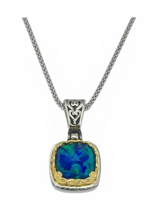Byzantinische Halskette mit vergoldetem Silber Talisman