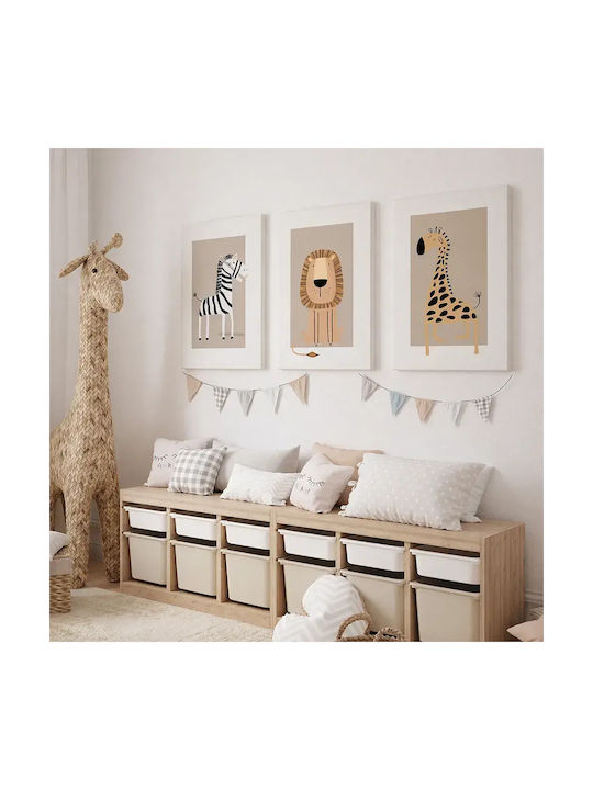 Pandaboo Kids 3 Piece No Frame Canvas