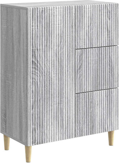 Bufet Din Lemn cu Sertare Sonoma Gri 66x34.5x90cm