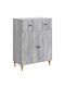 Wooden Sideboard with Drawers Gray Sonoma 66x34.5x90cm