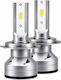 Led Lămpi Auto H4 6500k 12v Canbus 5d Kit Faruri Led 5500lm Set 2 Buc Ip65