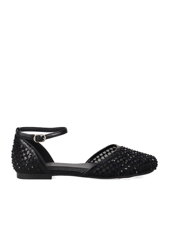 Migato Women's Ballerina Shoes With Strap in Bl...
