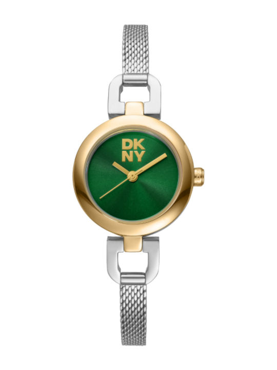 DKNY Ρολόι Μπαταρίας με Μεταλλικό Μπρασελέ