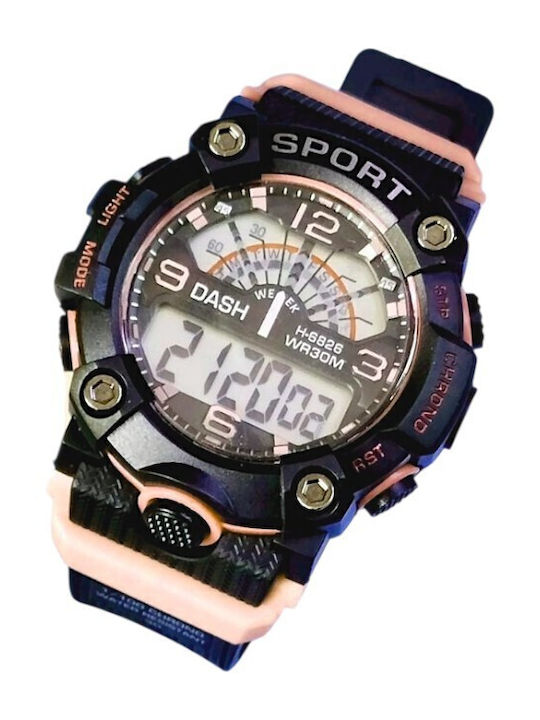 Digital Men's Watch 40mm Battery with Black Rub...